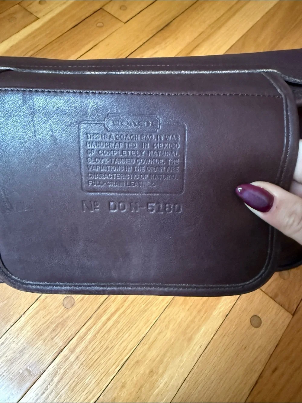 Coach Dark Brown Leather Briefcase with Gold Hardware